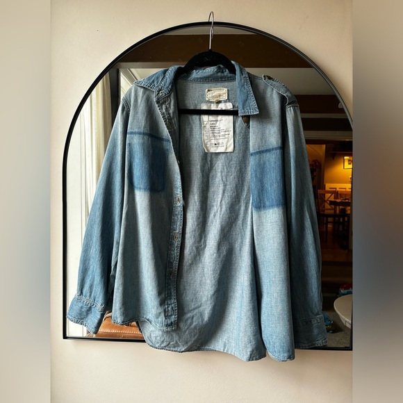 CURRENT ELLIOT | the perfect denim shirt | size medium - Picture 4 of 11